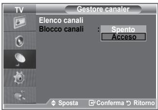 SAMSUNG LE40M86BD - Attivazione del Blocco canali - 1