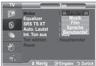 SAMSUNG LE40M86BD - Stellen Sie den Audiomodus ein, der am besten zur jeweiligen Sendung passt. - 2