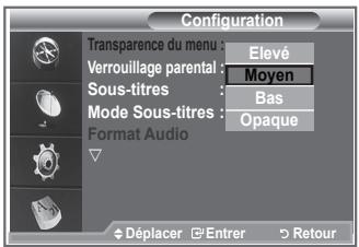 SAMSUNG LE40M86BD - Vous pouvez régler la transparence du menu. - 1