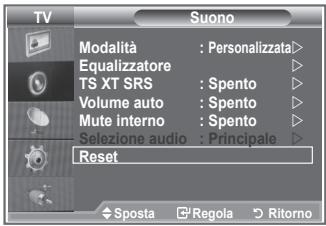 SAMSUNG LE40M86BD - Ripristino delle impostazioni audio predefinite - 1
