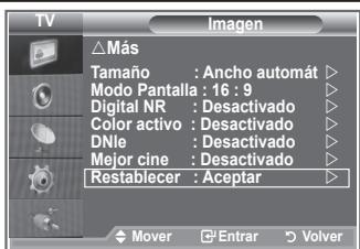 SAMSUNG LE40M86BD - Puede volver a los ajustes de imagen predefinidos de fábrica. - 1