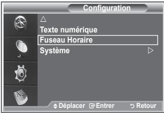 SAMSUNG LE40M86BD - Sélection du fuseau horaire où vous vous trouvez. - 1