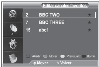 SAMSUNG LE40M86BD - Se puede usar esta función cuando uno o más canales favoritos se han seleccionado. - 4