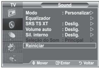 SAMSUNG LE40M86BD - Repor as predefinições de som - 1