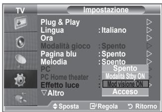 SAMSUNG LE40M86BD - Impostazione di Effetto luce (LE40N8 LE46N8) - 2