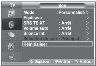SAMSUNG LE40M86BD - Reinitialisation des paramètres de son à leur valeur par défaut - 1