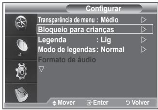 SAMSUNG LE40M86BD - Configurar o bloqueio para crianças - 1