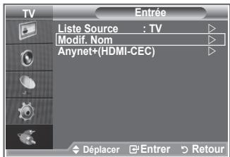 SAMSUNG LE40M86BD - Nommez le périphérique connecté aux prises d'entrée pour rendre la sélection des sources d'entrée plus facile. - 1