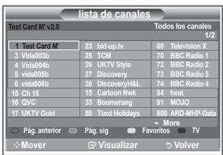 SAMSUNG LE40M86BD - Selección de la lista de canales - 1