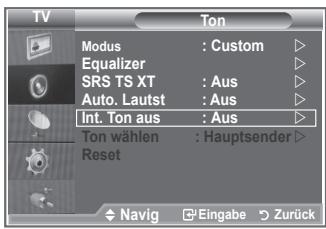 SAMSUNG LE40M86BD - Auswählen der internen Stummschaltung - 1