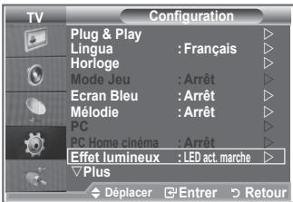 SAMSUNG LE40M86BD - Configuration de l'effet lumineux (LE40N8 LE46N8) - 1
