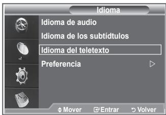SAMSUNG LE40M86BD - Se pueden cambiar los valores predeterminados para los idiomas de los subtítulos, el audio y el teletexto. Muestra la información del idioma para el flujo de entrada. - 3