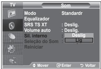 SAMSUNG LE40M86BD - Se quiser ouvir som em de colunas separadas, cancele o amplificador interno. - 2