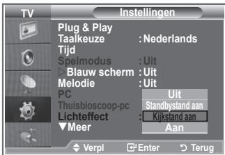 SAMSUNG LE40M86BD - De functie Lichteffect instellen (LE40N8, LE46N8) - 2