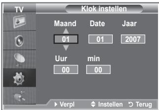SAMSUNG LE40M86BD - De huidige tijd instellen en weergeven - 2