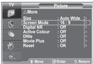 SAMSUNG LE40M86BD - Selecting the Screen Mode - 1