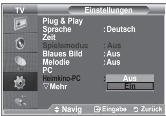 SAMSUNG LE40M86BD - Einstellen des Heimkino-PC - 2