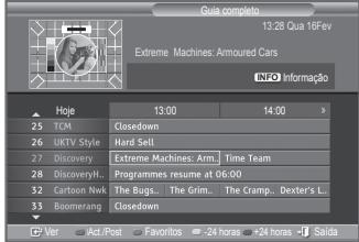 SAMSUNG LE40M86BD - Ver as informações do EPG (guia de programação electrónico) - 2