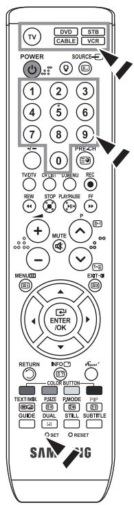SAMSUNG LE40M86BD - Setting Up Your Remote Control - 1