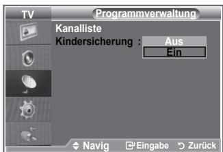 SAMSUNG LE40M86BD - Aktivieren der Kindersicherung - 1