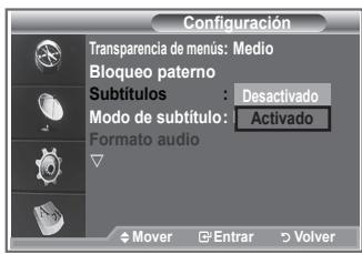 SAMSUNG LE40M86BD - Se pueden activar o desactivar los subtítulos. - 1