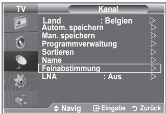 SAMSUNG LE40M86BD - Verwenden Sie die Feinabstimmung, um für bestimmte Kanäle die Empfangseinstellungen manuell zu optimieren. - 1