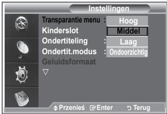 SAMSUNG LE40M86BD - U kunt de transparantie van het menu instellen. - 1