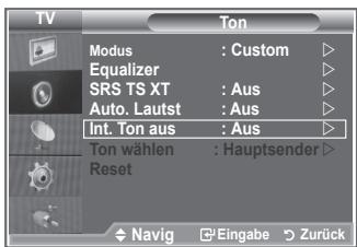 SAMSUNG LE40N87BD - Auswahlen der internen Stummschaltung - 1
