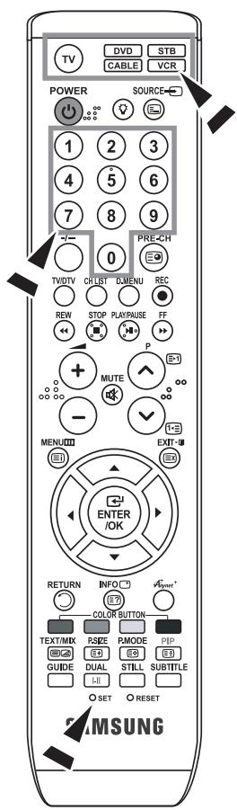 SAMSUNG LE40N87BD - Configurar o telecomando - 1
