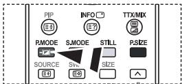 PIP INFO TTX/MIX P.MODE S.MODE STILL P.SIZE SOURCE SW. SIZE