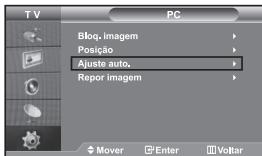 TV PC Blok, imagem Posição Ajuste auto, Repor imagem Mover Enter Voltar