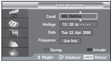 SAMSUNG LE40R73BD - Utilisation de la liste de programmation - 5