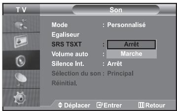 SAMSUNG LE40R73BD - Paramétrage de la technologie TruSurround XT (SRS TSXT) - 1