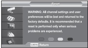 SAMSUNG LE40R73BD - You can reset the values stored to the factory default values. - 1