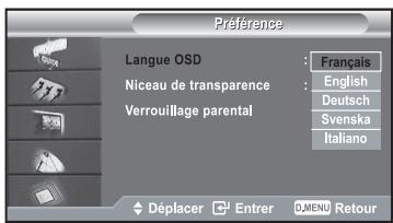SAMSUNG LE40R73BD - Choix de la langue - 1