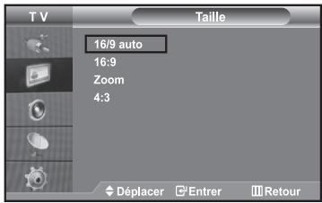SAMSUNG LE40R73BD - Changement de la taille de l'image - 1