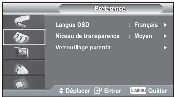 SAMSUNG LE40R73BD - Préférence - 1