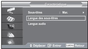 SAMSUNG LE40R73BD - Sélection de la langue favorite (sous-titres ou audio) - 1