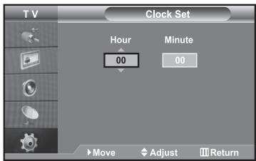SAMSUNG LE40R73BD - Setting and Displaying the Current Time - 1