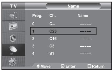 SAMSUNG LE40R73BD - Assigning Channels Names - 1