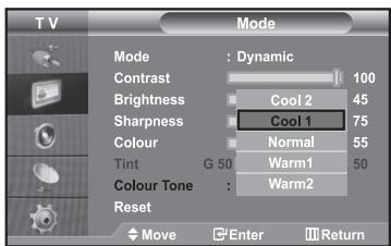 SAMSUNG LE40R73BD - Changing the Colour Tone - 1