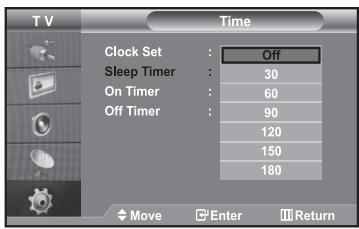 SAMSUNG LE40R73BD - Setting the Sleep Timer - 1