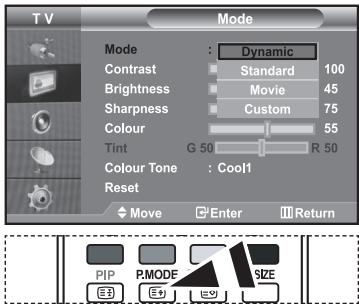 SAMSUNG LE40R73BD - Changing the Picture Standard - 1