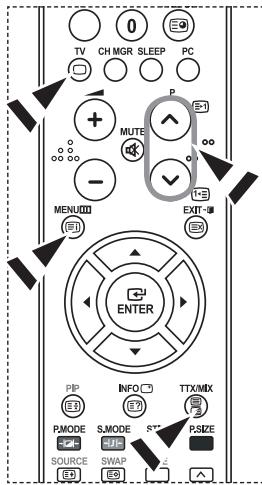 0 TV CH MGR SLEEP PC P MUTE MENUE EXIT ENTER P/P INFO TTX/MIX E1 E2 E3 P.MODE S.MODE ST P.SIZE SOURCE SWAP