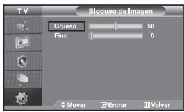 T V Bloqueo de Imagen Grueso 50 Fino 0 Mover Entrar Volver
