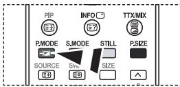 PIP INFO TTX/MIX P.MODE S.MODE STILL P.SIZE SOURCE Sw. SIZE