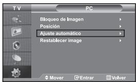 T V PC Bloqueo de Imagen Posición Ajuste automático Restablecer image Mover Entrar Volver