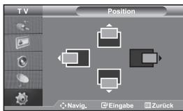 TV Position Navig. Eingabe Zurück