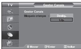 T V Gestor Canais Bloqueio crianças Deslig. Lig. Mover Enter Voltar