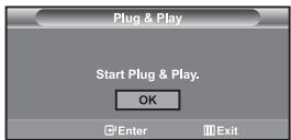 Plug & Play Start Plug & Play. OK Enter Exit